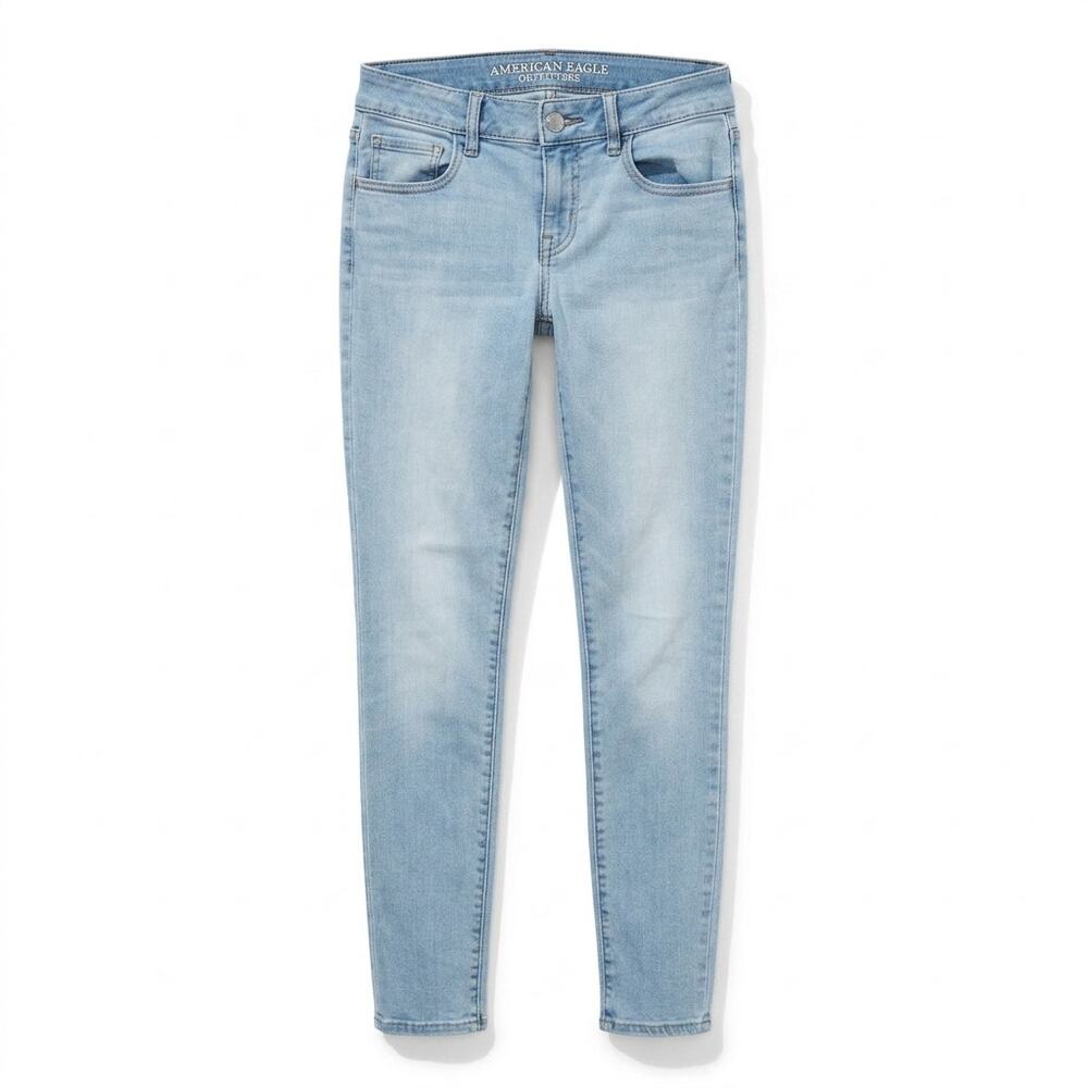 American Eagle Jegging Light Wash Super Stretch Denim Jeans Women Size 4